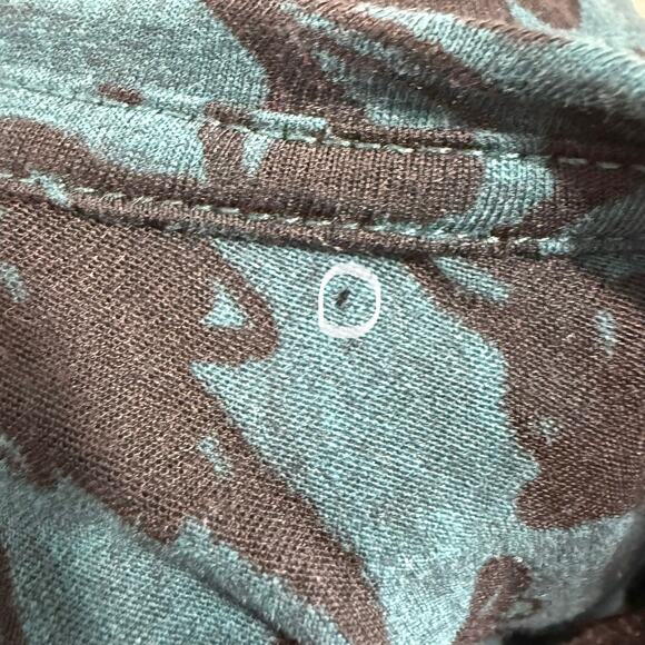 Peruvian Connection Teal & Black Burnout Legenlook Sheer Flowing Tunic Top M/L - Picture 9 of 10